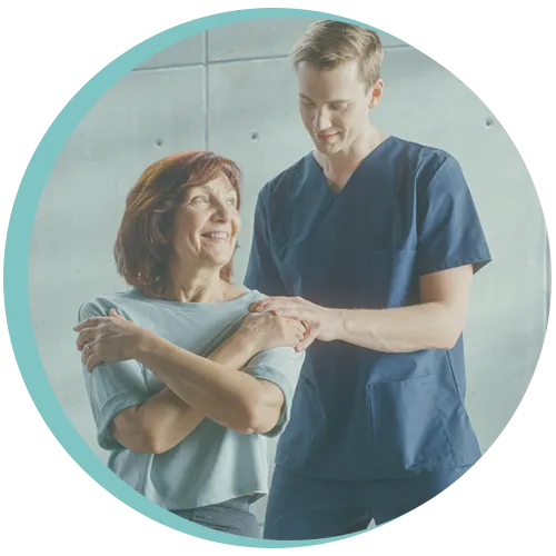 Physiotherapist helping patient relieve back and neck pain